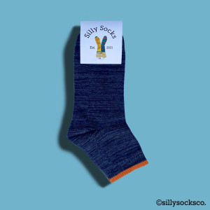 Twin tone(Orange tipping) Unisex  Socks- Silly Socks
